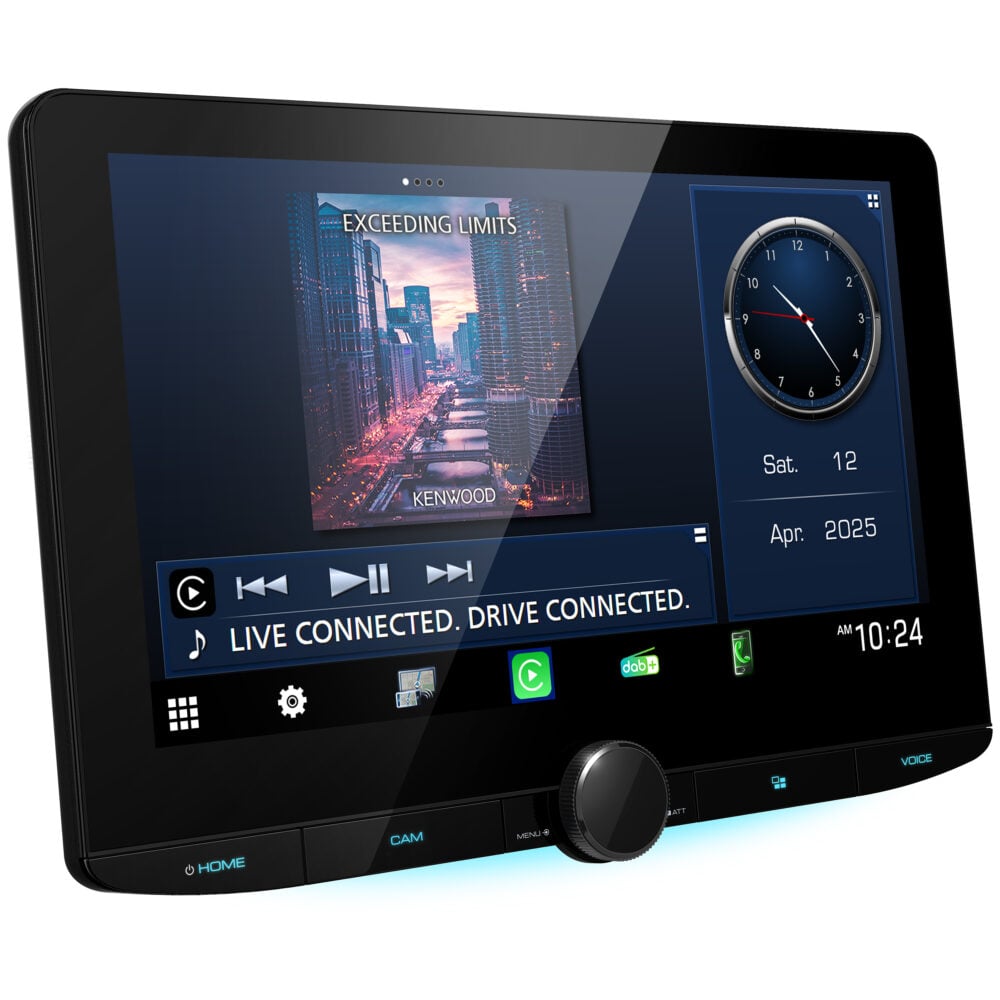 Kenwood DMX9720XDS |10.1” 1-DIN Remote Mount Wireless Apple CarPlay & Android Auto